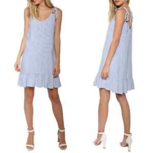 Rails Diana Sicily Striped Mini Dress Linen Blend Size Medium